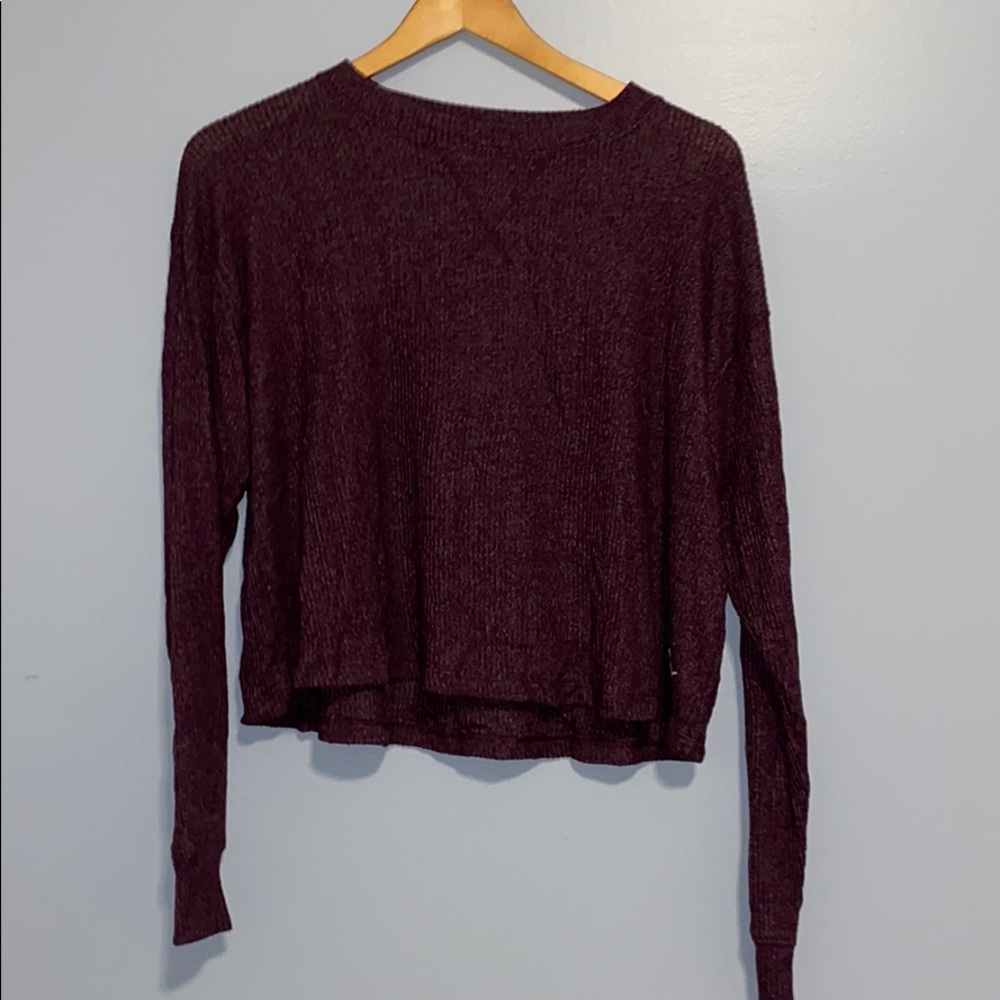 dark purple/ maroon long sleeve tee